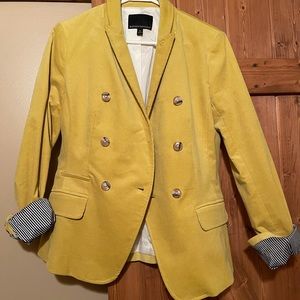 Banana Republic yellow corduroy blazer!